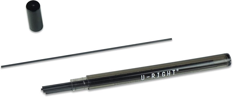 uRIGHT 60 Pcs 1.3 mm Lead Refills for Mechanical Pencil, Break Resistant Weatherproof, 120 mm Length, 12 Pcs/tube, 5 Tubes - Image 3